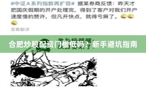 合肥炒股配资门槛低吗？新手避坑指南